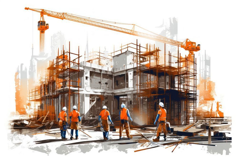 Construction architecture building development. AI generated Image by rawpixel.